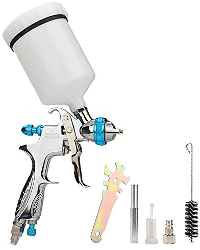 SI FANG HVLP Spray Gun Set, Air Paint Spray Guns with 1.4 mm Nozzle, 600cc Cup Pneumatic Sprayer Gravity Feed Auto Painting, Professional Airbrush for Walls,Car,Model Making,Furniture Painting