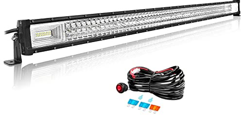 Willpower Led Lichtleiste Balken 12V 24V 52 675W für Auto Offroad KFZ | Lightbar Arbeitsscheinwerfer, mit 12V Kabelbaum, 6000K Weiß, IP67 Wasserdicht, Beleuchtung für Traktor ATV Boot Quad