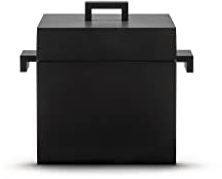 Alessi AR03 la Cubica Casseruola di Design in Alluminio a Base Quadrata con Rivestimento Antiaderente e Fondo in Acciaio Magnetico, Nero