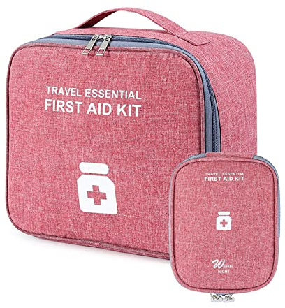 Medikamententasche, 2 Stück Reiseapotheke, Medikamenten Aufbewahrung | Erste Hilfe Tasche, Medizintasche Große Kapazität Notfalltasche Leer Reiseapotheke Tasche für Home Büro Reisen Outdoor