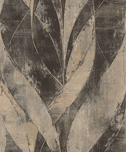 Rasch Tapeten Vliestapete (Industrial) Schwarz 10,05 m x 0,53 m Concrete 520071