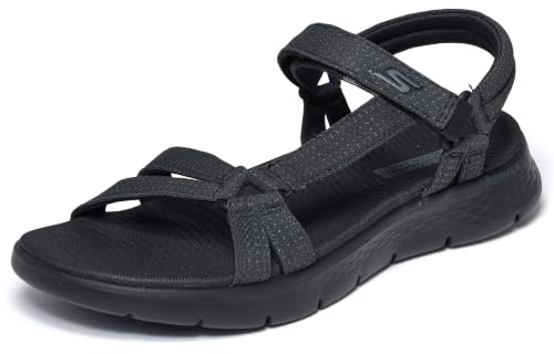 Skechers Women's GO Walk Flex Sandal Sublime, Black Textile, 6 UK