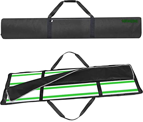 MRWiZMS Tasche für Führungsschienen 1400/1500 mm, Universell Tasche Kompatibel mit Bosch, Makita, Festool, DeWalt usw, mit 2 Zubehör Fächer (160 x 23 cm (L x B),Schwarz)