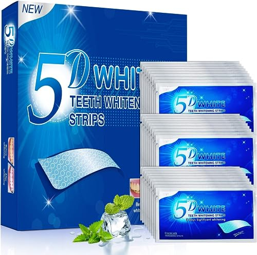 blanqueador dental blanqueador dental profesional 56 tiras blanqueadoras dientes whitening strips Seguro para dientes para el café vino, tabaco y otras manchas, 28 días tratamiento Sabor Menta