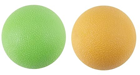 Tpe Faszienball Massageball 2 Stück für Tiefenmuskelentspannung | Spritzguss, Grün, Selbstmassage und Rollen, für Physiotherapie Sowie Radfahren