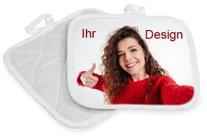 Geschenke364 Topflappen 2er-Set mit Foto selbst gestalten