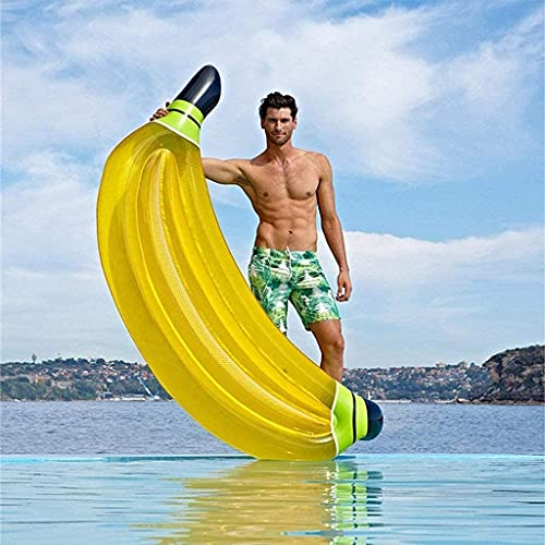 NOALED Aufblasbare Poolschwimmer, aufblasbares Bananen-Schwimmbett, Wasserschwimmbad für Kinder, Floßliege, Strandschwimmer für Erwachsene und Kinder (g