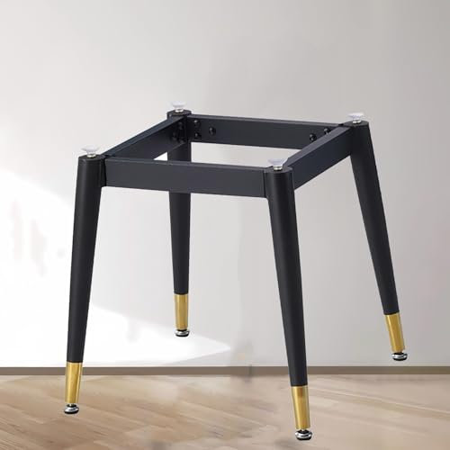 YUZDNM Tischbeine, Tischgestell, Basis für Schreibtischbeine aus schwarzem Metall und Eisen, Beine für Couchtisch und Esszimmer, mit verstellbaren Füßen und Befestigungsschrauben(50cm)
