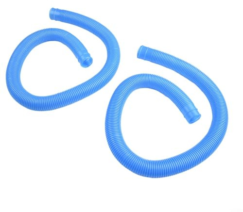 ComfyHarbor 2 Stück auslaufsichere Schläuche, Pumpen-Ersatzschlauch für oberirdische Schwimmbäder, 3,2 cm (1,25 Zoll) Poolschlauch-Zubehör (blau)