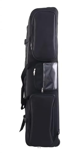 LXRHLIKG Sac D'escrime avec roulettes, Équipement D'escrime, Sac à roulettes en Tissu Oxford 1680D avec Barre de Traction, Sac de Rangement D'escrime avec Tige de Traction Cachée(Black)