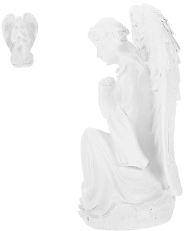 Sosoport Deko-engelskulptur Aus Kunstharz Bezaubernde -Figur Für Zuhause Gartenstatuen-Dekoration Schöne -Statue -deko Ornament Für Tischdeko