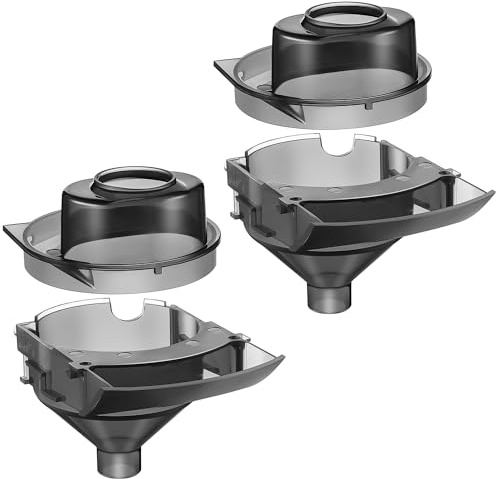 Gulfmew 2 Sets Replacement Funnel Compatible with Baby Brezza Formula Pro | Replacement Parts Funnel and Cover, Baby Formula Dispenser, Easy Install, Dishwasher Safe Grey Parts for Baby Feeding