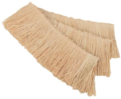 Rustic Natural Raffia Grass Tassel Fringe Trim Straw Craft Decoration for Home Wall Hanging Wedding Party DIY Crafts (L)