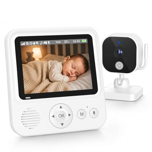 BURNNOVE Baby Monitor Video e Audio 2.8 IPS 720P VOX 2000mAh
