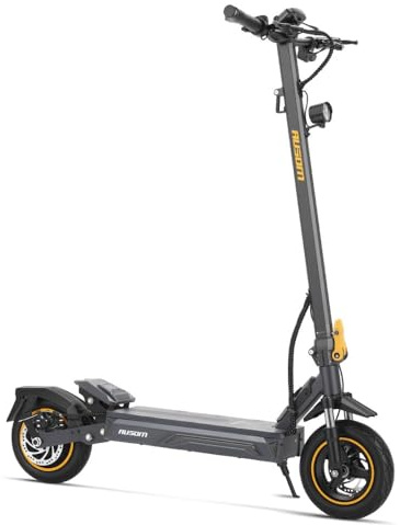 Patinete Eléctrico Ausom K20, 70km Autonomía, Batería 48V 13,5Ah, Suspensión ShocFree, Neumáticos 10 Antipinchazos, Frenos de Disco+E-ABS, Homologado UE para Adultos