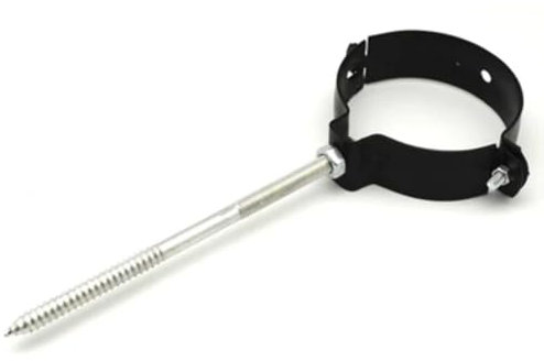 Collare per fissaggio di tubi fumo nero 80mm