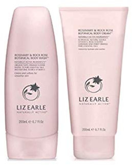 Liz Earle Rosemary & Rock Rose Body Wash 200ml PLUS Botanical Body Cream 200ml