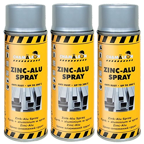 Chamäleon 1K ZINK ALU 6 x 400ml ROSTSCHUTZ SPRAY KORROSIONSCHUTZ GRUNDIERUNG