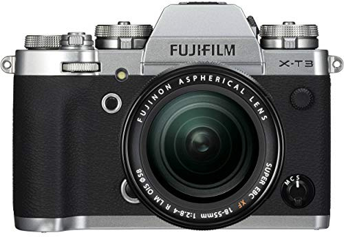 Fujifilm X-T3 26.1 MP Mirrorless Camera with XF 18-55 mm Lens (APS-C X-Trans CMOS 4 Sensor, X-Processor 4, EVF, 3 Tilt Touchscreen, Fast & Accurate AF, Face/Eye AF, 4K/60P Video) - Silver
