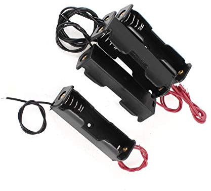 Aexit Pcs 5 fils électriques 1 x piles AA Piles boîte boîtier noir (eb126995f95a4cf920f610db2812e248)