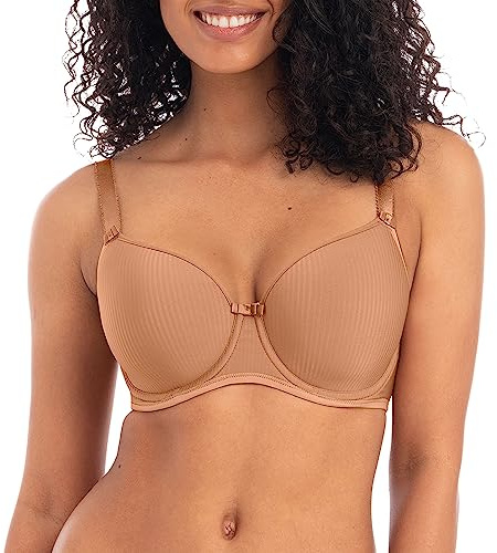 Freya Damen Idol Underwire Molded Bra T-Shirt-BH, Zimt, 75G