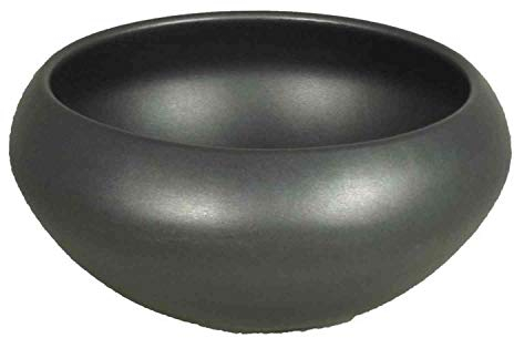 innaGLAS Coupe de Fleurs en céramique, Anthracite Mat, 13cm, Ø30cm - Pot Fleurs/Pot céramique