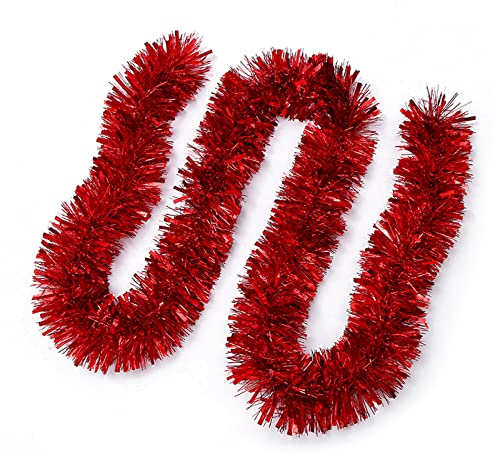 JSRHEEM 3 Pack Espumillón de Navidad, Espumillon Arbol Navidad 2m para Decoraciones Navideñas en Interior y Exterio