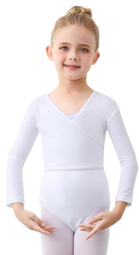 boruizhen Kinder Ballett Wickeljacke Langarm Gymnastik Tanz Ballettjacke Mädchen Baumwoll Ballett Bolero für Mädchen Kinder Damen