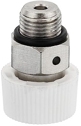 PATIKIL 1/8 BSP Maschio Filettatura Manuale Radiatore Aria Sfiato Valvola, Nichel Placcato Ottone Spina Valvola No Serve Chiave per Radiatore Riscaldatore, Argento Bianco