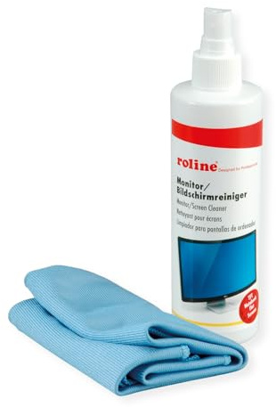 ROLINE Pulitore schermo TFT con panno in microfibra, 250 ml