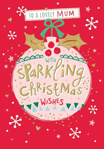 Piccadilly Greetings Moderne Weihnachtskarte, Mama, Sparkling Christmas - 17,8 x 12,7 cm