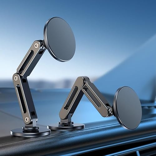 Handyhalterung Auto Magnet, Autohalterung aus Aluminiumlegierung, 360° Drehbar, Stabiler Autohalterung Handy Telefonständer für Tesla Model 3/Y, Handyhalterung Auto geeignet für alle(1 Stück)