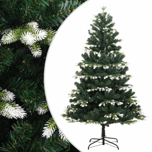 AUUIJKJF Künstlicher aufklappbarer Weihnachtsbaum mit beflocktem Schnee, 240 cm