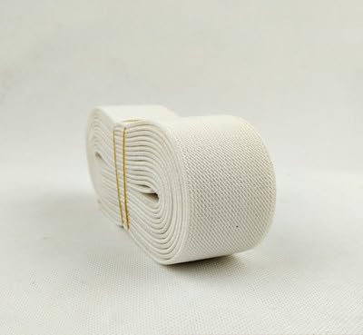 Banda elástica, elástica for Coser, elástica, Banda elástica Gruesa, Ropa Interior, Falda, cinturón elástico Fino, decoración del Coche, Color Plano, Sarga, Ancho, 4 cm, Banda de Goma ( Color : Wit )