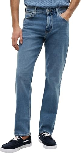 Tommy Hilfiger Straight Denton Jeans Washes Vaqueros, Denim (Light Blue), 33W / 30L para Hombre