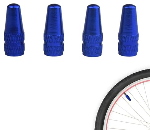Kappe Französisches Ventil – 4 Prestas-Ventilkappen, Aluminiumlegierung, buntes Reifenventil, Fahrrad-Prestas-Ventilkappe, multifunktionale Ventilkappe, Reifenventil-Staubabdeckungen für
