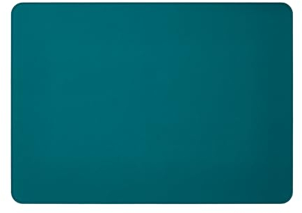 Eglooh - Oceano - Schreibtischunterlage echtem Leder Türkisgrün Blau cm 50x35 - Handwerkliche Nähte und abgerundeten Kanten - Made in Italy