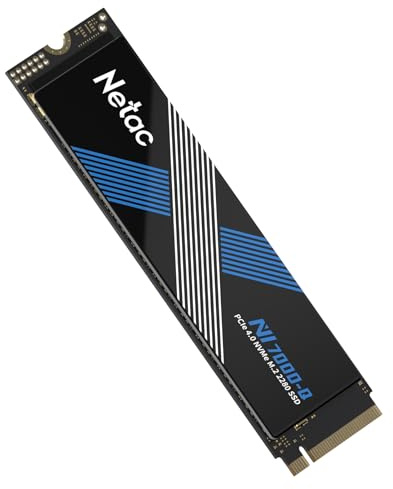 Netac NV7000-Q 2TB PCIe 4.0 Nvme SSD 2TB Bis zu 7100mB/s Internes Solid State Laufwerk für Computer Gamer