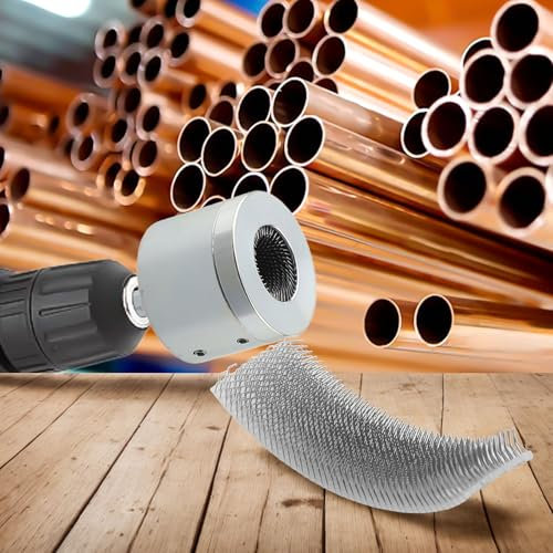 40Pcs Pipe Cleaner Replacement Sheets, 15MM/22MM Metal Copper Pipe Cleaner for Drill Plumbing Tools Electric Drill Pipe Cleaner Deburring Tool (15MM+22MM)(15MM+22MM)