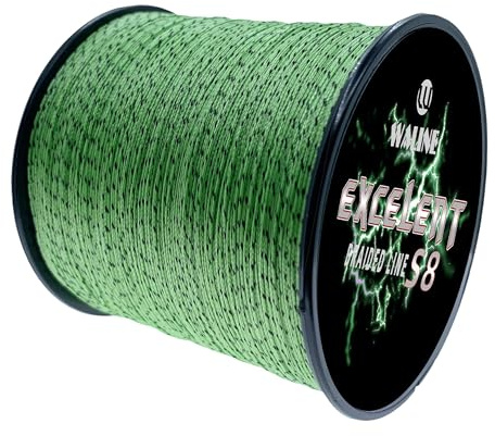 Waline Super Strong 8 Strands Braided Fishing Lines 300m 20lb-100lb PE Multifilament Sea Fishing Braid Line (Groovy Green 80lb/0.50mm/300m(328yds))