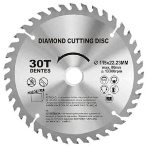 Lama per Sega Circolare Gobfar, Carburo di Tungsteno, 115 mm, 40 Denti, Per Legno, Plastica, Cartongesso