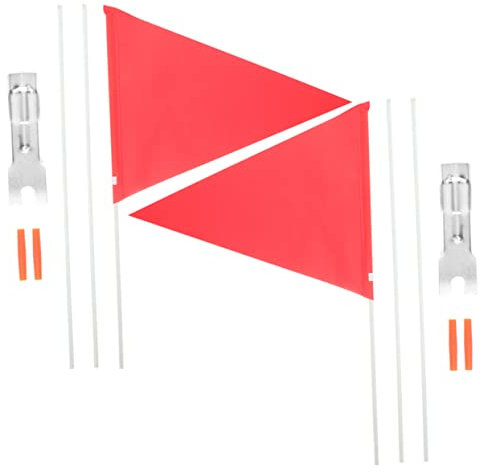 INOOMP 2sätze Fahrrad Flagge Mit Mast Für Fahrradzubehör Für Junge Mädchen Warnflaggen Für Radfahrer Für Fahrräder