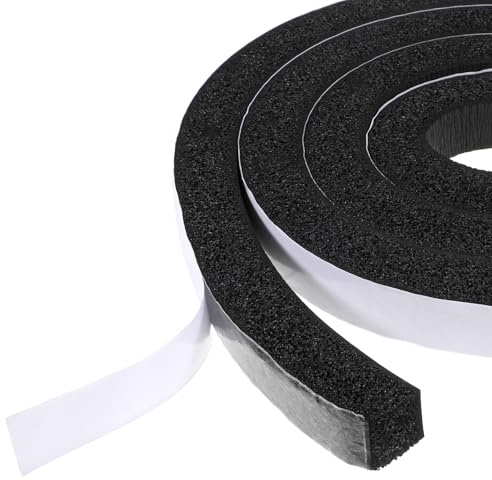 Weather Stripping Foam Tape, Adhesive Insulation Seal Tape, Draught Excluder Tapes for Door Window, 1 in x 1 in, 6.5ft, SoundProof Weather Strip Tapes Seals for Gap Seal, Draft Excluder for Doors