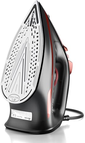 Irons Steamer for Clothes, Non-Stick Ceramic Soleplate, 500 Microsteam Holes, Powerful Steam Iron, Lightweight, Auto shutoff, Self-Cleaning, 12.31oz Water Tank Ironing Clothes for All Fabrics