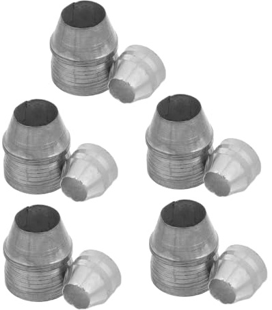 TOBBOMEY 10 Piezas Cuña de herramienta cono de cuña de Mango de hachas Medias metálicas herrajes metálicos hardware de herramientas agricolas Metal Plata