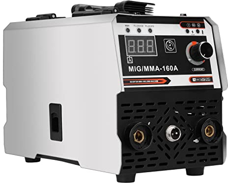 Horett Soldadoras MIG MMA 2 en 1 Soldadura Manual y con Gas de Dióxido de Carbono Soldadoras Inversoras de Corriente Continua IGBT Multipropósito Mecanismo de Alimentación de Alambre (Enchufe