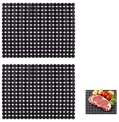 2 Spülbeckeneinlage Zuschneidbare Spülbeckenmatte Spülbecken Schutzmatte | 40x30 cm PVC für Küche und Bad Schwarz
