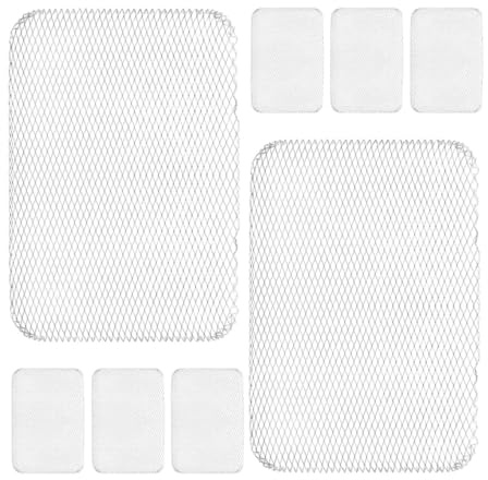SHINEOFI 8pcs Metal Barbecue Grill Mesh Mats Bbq Food Mat Nonstick Barbecue Net for Outdoor Grilling and Baking