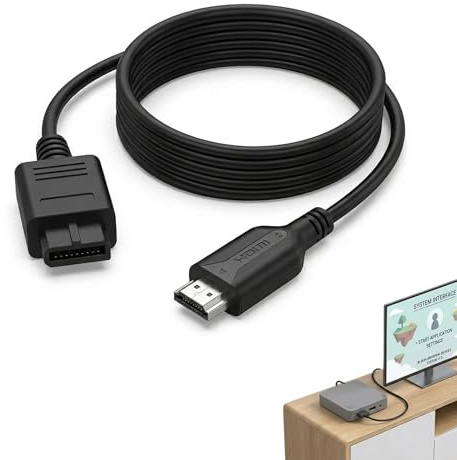 All in One N64 to HDMI Converter for SNES Classic Console Video Audio Cable N64 HDMI Adapter for NGC SFC GameCube to HDTV Monitor/Plug and Play/Zero Transmission Loss 1080P / 1M USB Powered