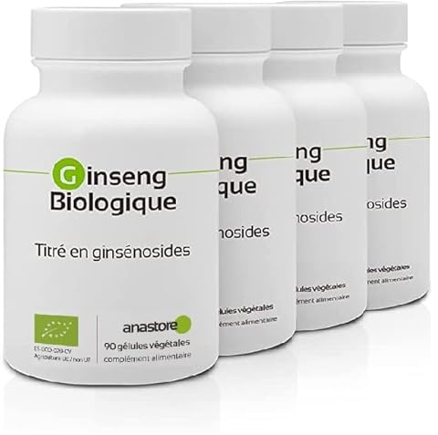 GINSENG ROUGE BIO | PACK 3+1 GRATUIT | 200 mg / 360 gélules | Energie (fatigue), Équilibre émotionnel, Libido | Fabriqué en France